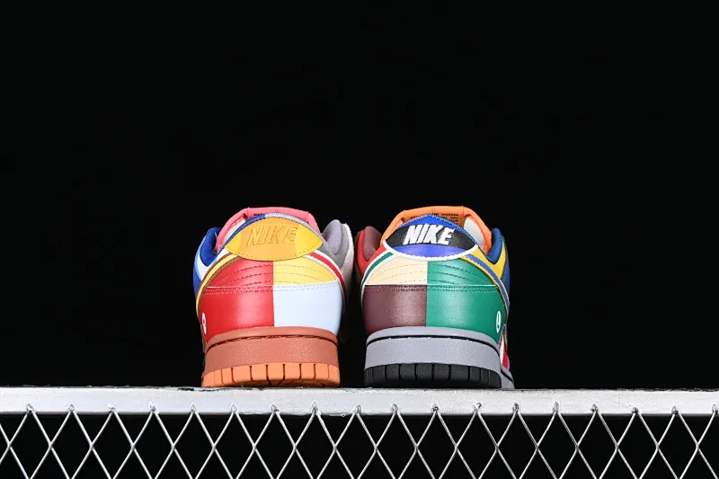 All categories Nk SB Dunk series Nk SB Dunk Low low-top sneakers Nk Dunk Low Mario customized rainbow color SB low-top sports and leisure sneakers DH0952-100